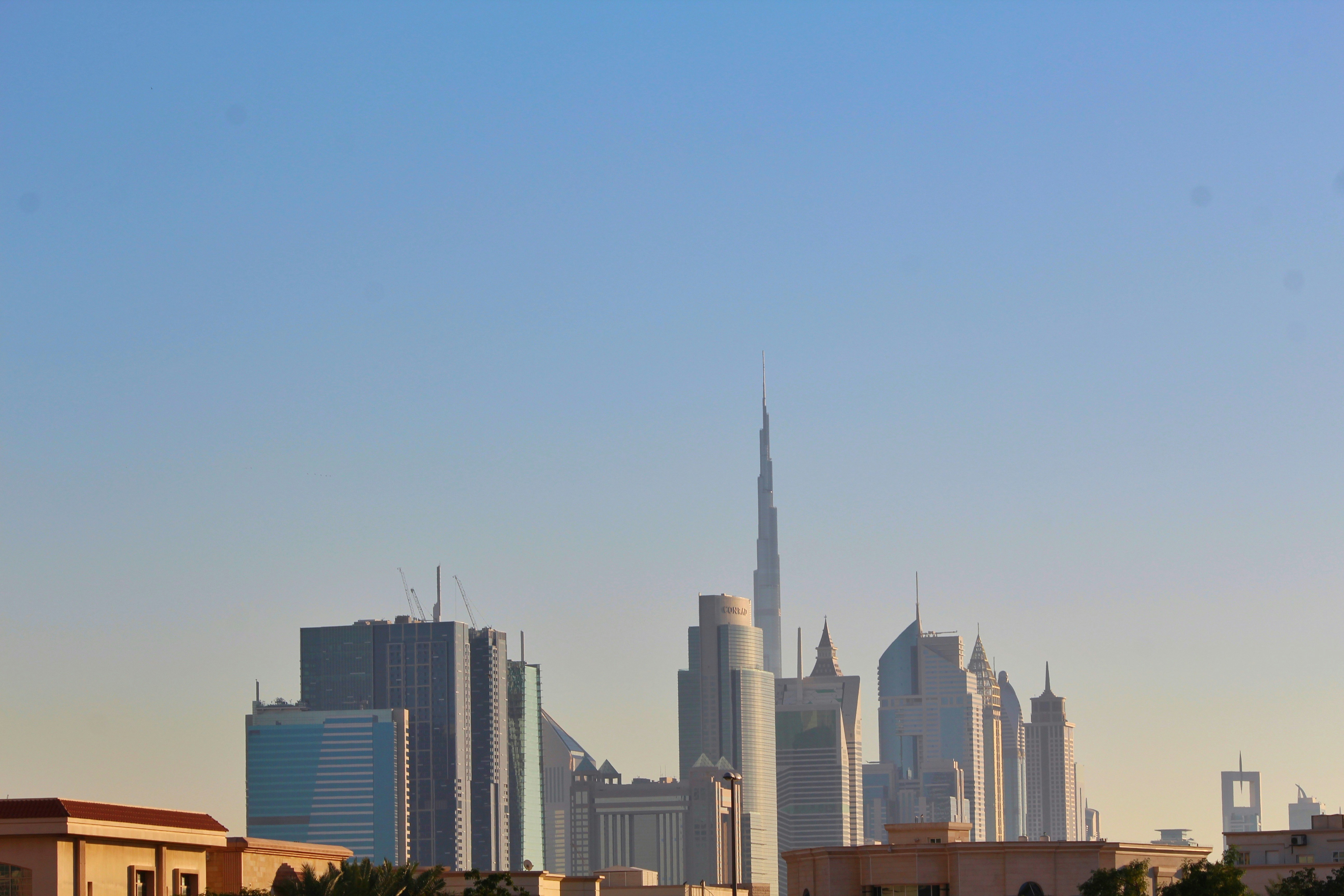 City skyline with high-rise buildings